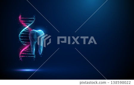 3d blue tooth with DNA helix Genetic factors in dental health, genetic mutations, odontogenesis, stem cell research, artificial tooth growth, regenerative dentistry concept 3d blue tooth with DNA helix Genetic factors in dental health, genetic mutations, odontogenesis, stem cell research, artificial tooth growth, regenerative dentistry concept 138598022