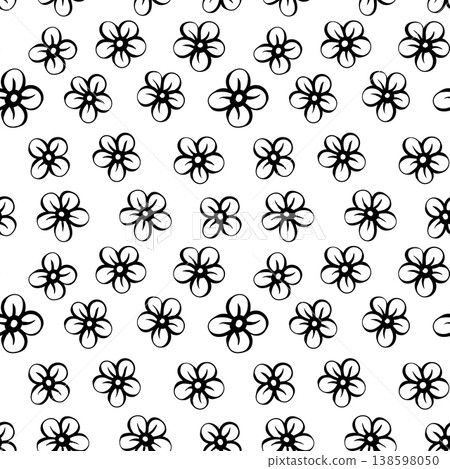 Vector floral hand drawn seamless pattern. Repeating background, digital paper for fabric, textile, scrapbook, wallpaper design Vector floral hand drawn seamless pattern. Repeating background, digital paper for fabric, textile, scrapbook, wallpaper design 138598050