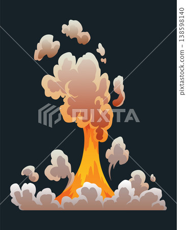 Explosion animation. Animation for game of the explosion effect. Cartoon animation for game. Exploding effect. Hand drawn vector illustration Explosion animation. Animation for game of the explosion effect. Cartoon animation for game. Exploding effect. Hand drawn vector illustration 138598140