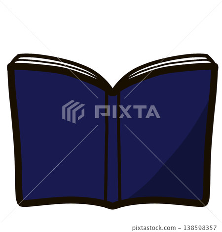 打開的書的插圖圖示（藍色） 138598357
