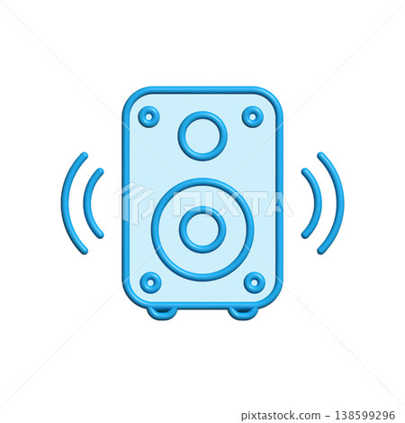 Multimedia speaker icon design template 138599296