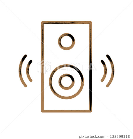 Multimedia speaker icon design template Multimedia speaker icon design template 138599318