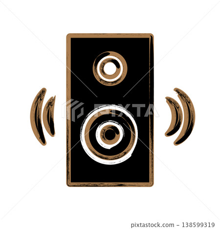Multimedia speaker icon design template Multimedia speaker icon design template 138599319