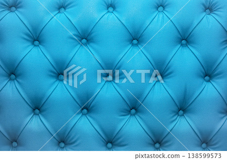 Blue natural leather sofa upholstery pattern button classic texture luxury background Blue natural leather sofa upholstery pattern button classic texture luxury background 138599573