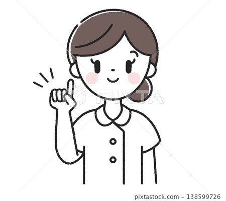 女護士指著手勢 138599726