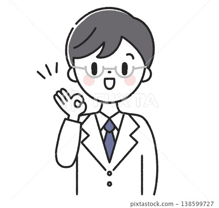 給 OK 手勢的男醫生 138599727