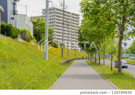 Scenery near a baseball stadium in Hokkaido Scenery near a baseball stadium in Hokkaido 138599936