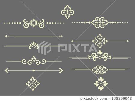 Vintage set. Floral elements for design monograms, invitations, frames, menus and labels. Graphic design of the website, cafes, boutiques, hotels, wedding invitations. 138599948