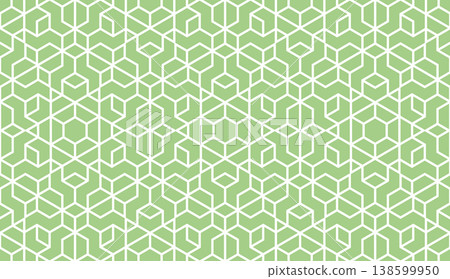 The geometric pattern with lines. Seamless vector background. White and green texture. Graphic modern pattern. Simple lattice graphic design 138599950