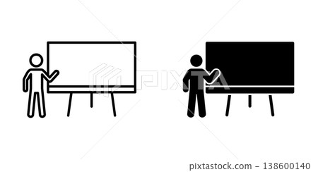 Blackboard icon design template 138600140