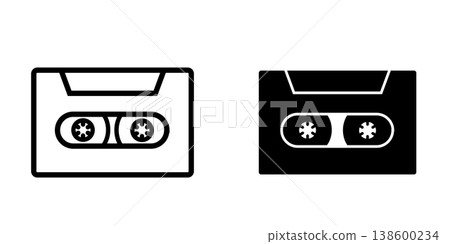 Cassette icon design template Cassette icon design template 138600234