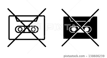 Cassette icon design template 138600239