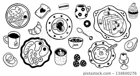 breakfast, food, vector 138600276