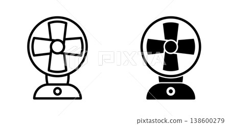 Air Fan icon design template Air Fan icon design template 138600279