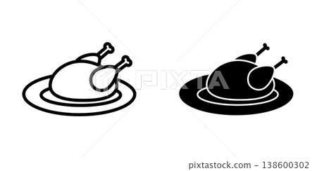 Meat icon design template 138600302