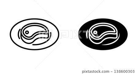 Meat icon design template 138600303