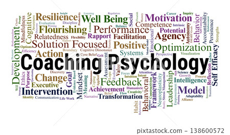 Coaching Psychology Word Cloud. A Visual Synthesis of Evidence Based Behavioral Change, Positive Psychology, Goal Achievement Models, and Cognitive Tools for Personal Optimization. Coaching Psychology Word Cloud. A Visual Synthesis of Evidence Based Behavioral Change, Positive Psychology, Goal Achievement Models, and Cognitive Tools for Personal Optimization. 138600572
