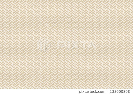 Beige colored swastika pattern background material 138600808
