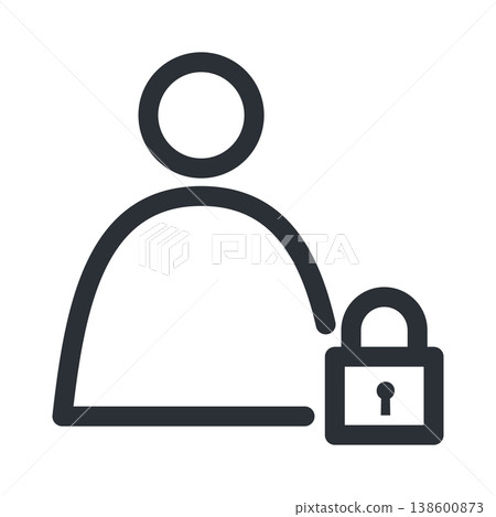Line art icons representing user permissions; vector assets for account management and access control. Line art icons representing user permissions; vector assets for account management and access control. 138600873