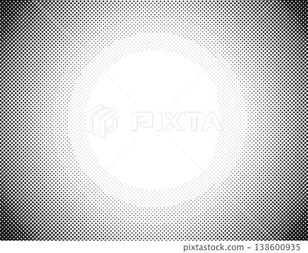 Radial halftone dot frame background, gray Radial halftone dot frame background, gray 138600935