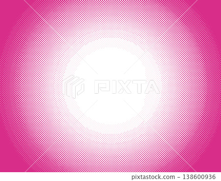 Radial halftone dot frame background - pink Radial halftone dot frame background - pink 138600936