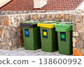 Bins for separate collection of garbage. 138600992