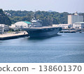 Escort ship anchored at Yokosuka Port 138601370