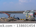 A scene from a fishing port with fishing gear laid out: The reality of Japanese ports and fishing. 138601454