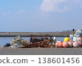 A scene from a fishing port with fishing gear laid out: The reality of Japanese ports and fishing. 138601456