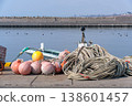 A scene from a fishing port with fishing gear laid out: The reality of Japanese ports and fishing. 138601457