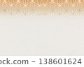 A beautiful Japanese modern background featuring a hemp leaf pattern and orange gradation. 138601624