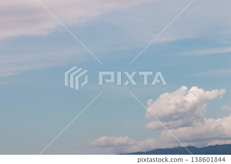 A refreshing blue sky and early summer clouds 138601844