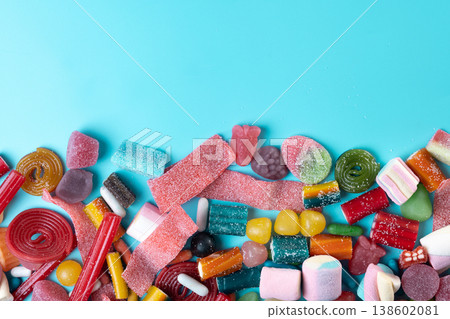 Colorful assortment of candies Colorful assortment of candies 138602081