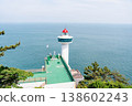 A view of the seaside observation deck and sculpture monument in Busan Geopark. 138602243