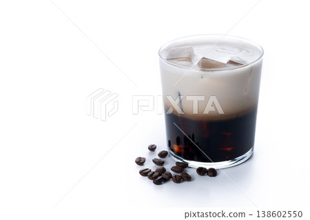 Refreshing Boozy White Russian Cocktail with Vodka and Cream Refreshing Boozy White Russian Cocktail with Vodka and Cream 138602550