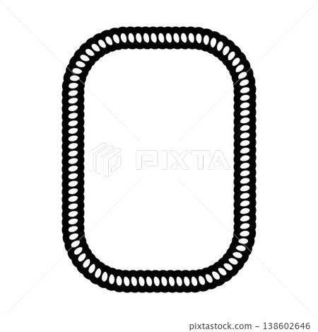 Decorative rope braid border frame vector illustration collection minimal black braided edge rectangle rounded frame for label card design Decorative rope braid border frame vector illustration collection minimal black braided edge rectangle rounded frame for label card design 138602646