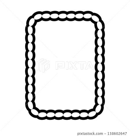 Decorative rope braid border frame vector...-插圖素材 [138602647] - PIXTA圖庫