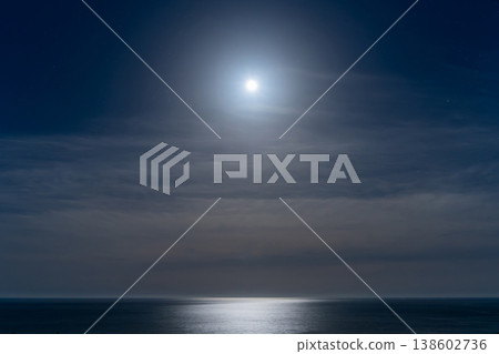 Moonlit coastal scenery Moonlit coastal scenery 138602736