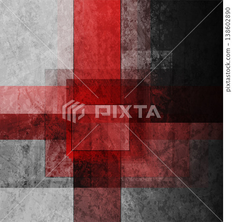 Red and dark grey grunge geometric tech abstract background 138602890
