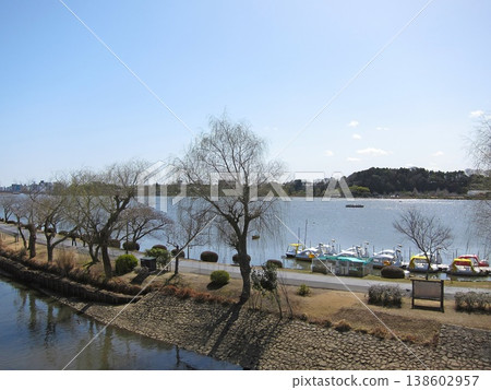 Lake Senba and Sakuragawa River, Central Mito City, Ibaraki Prefecture Lake Senba and Sakuragawa River, Central Mito City, Ibaraki Prefecture 138602957