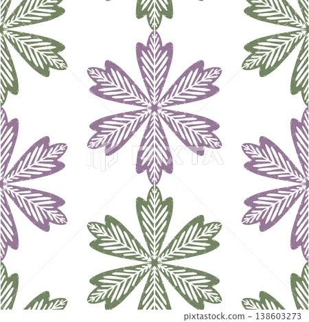 vector seamless pattern with mandala shape 138603273