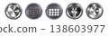 Combination Lock Padlock 3D Set Security Padlocks with Number Code Dials and Safe Strongbox Vault Locker , Isolated on Transparent Background. Vector 138603977
