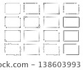 Vintage decorative lines. Frame border ornament text dividers. Line border separators Vintage dividers Elegant baroque label. Vector 138603993
