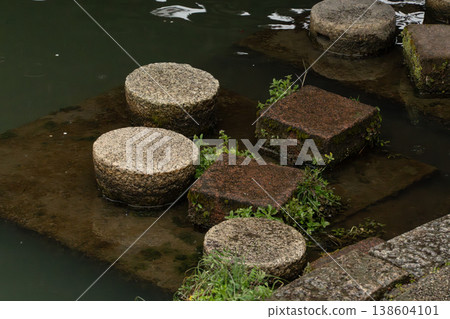 Stones floating on the pond Stones floating on the pond 138604101