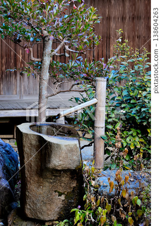 Manshuin Temple, Garden, Atmosphere, Tsukubai (stone basin) 138604263