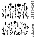 Floral pattern, wildflowers bundle 138604264
