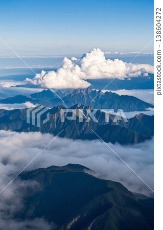 Mountain peaks, sea of clouds, mountain ranges Mountain peaks, sea of clouds, mountain ranges 138604272