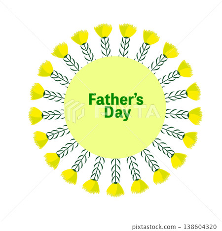 Father's Day Carnation Flower Wreath - Yellow Version Father's Day Carnation Flower Wreath - Yellow Version 138604320