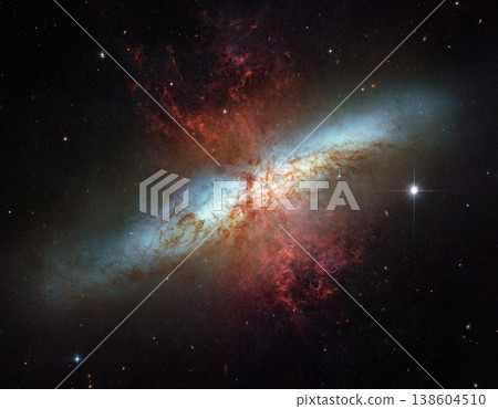 Star, light or nebula in space on dark background in the natural milky way solar system for astronomy. Galaxy, universe and infinity of the night sky in the cosmos for fantasy or wallpaper background 138604510