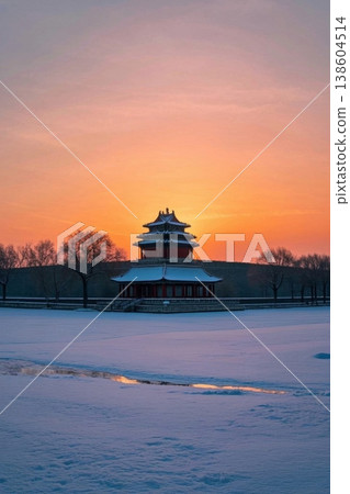 雪后故宫的日出 紫禁城的冬日暖阳 138604514